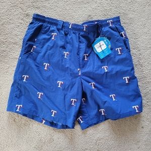 NWT- Texas Rangers swim trunks